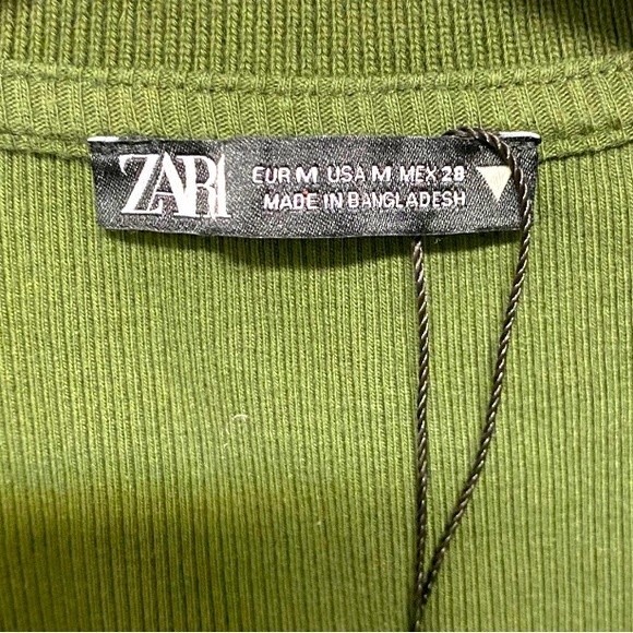 Zara Women’s Collared Long-Sleeve Crop Top - Picture 5 of 6